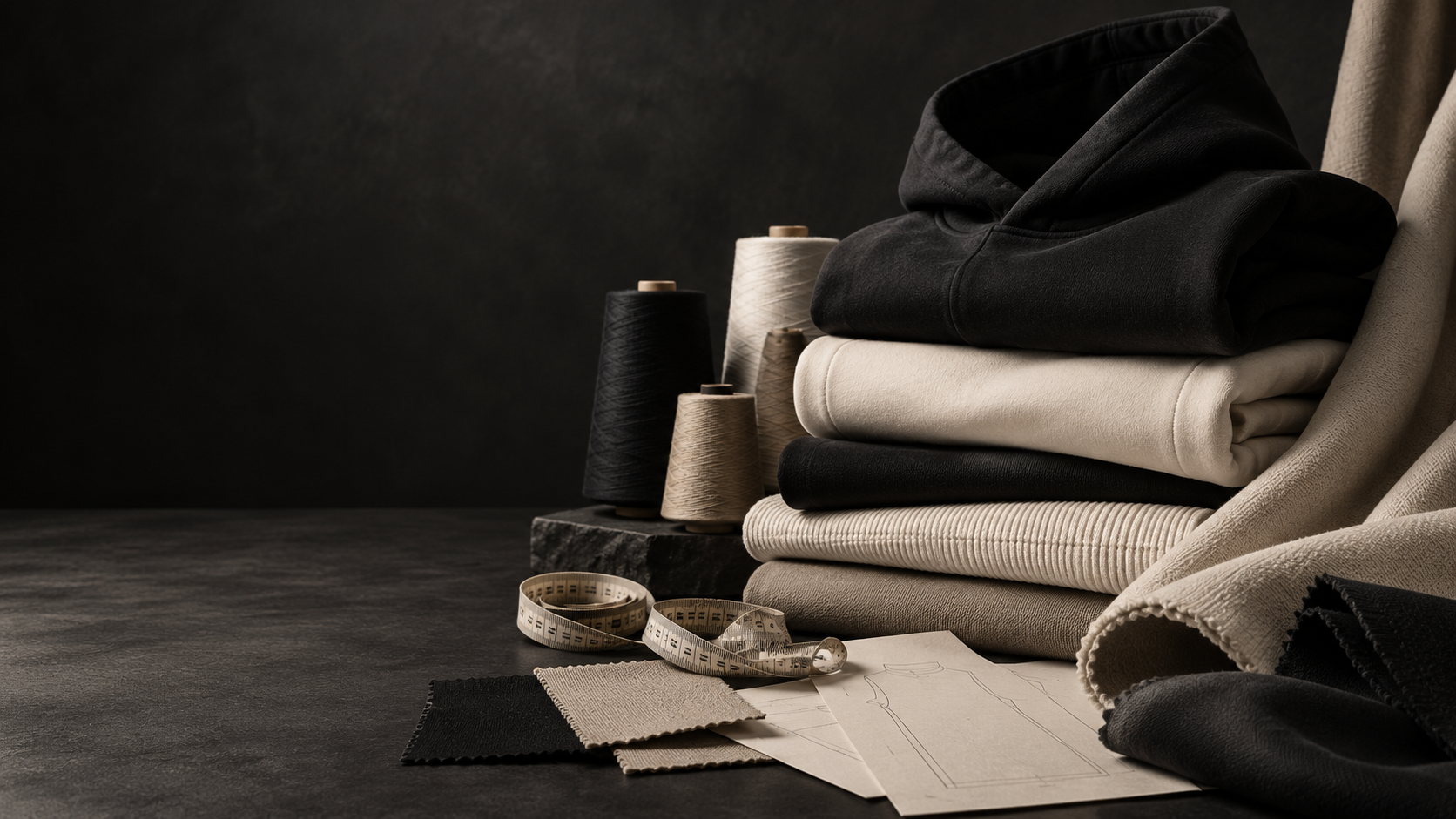 Blank garments and textile development materials